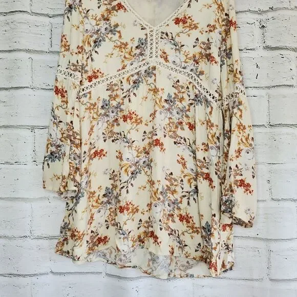 WAYF pembrook baby doll boho swing dress floral size large - Picture 7 of 7